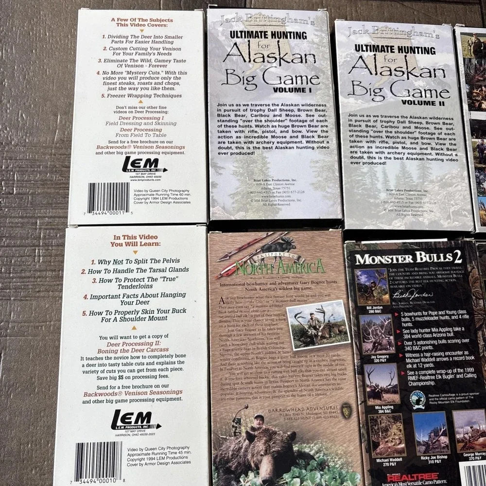 Vtg Lot Of 14 VHS Whitetail Deer Elk Alaska Hunting Monster Bucks Buckmasters